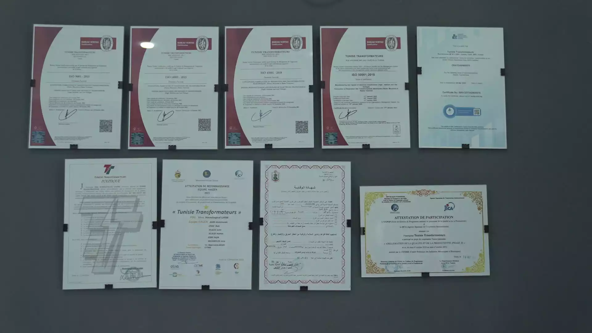 Certifications